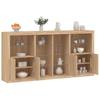 VidaXL Buffet with LED Lights, Cabinet with Door, Storage Furniture, Living Room Entryway Organizer, 3209186