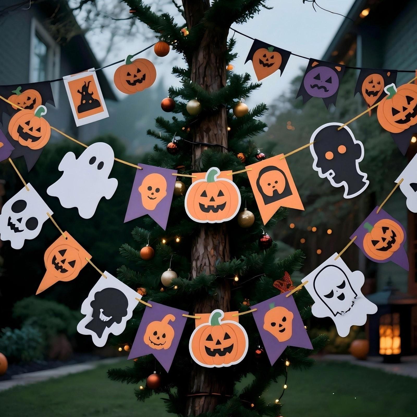 

Personalized Custom Flag Hanging Flag Halloween Decorations 6 белый