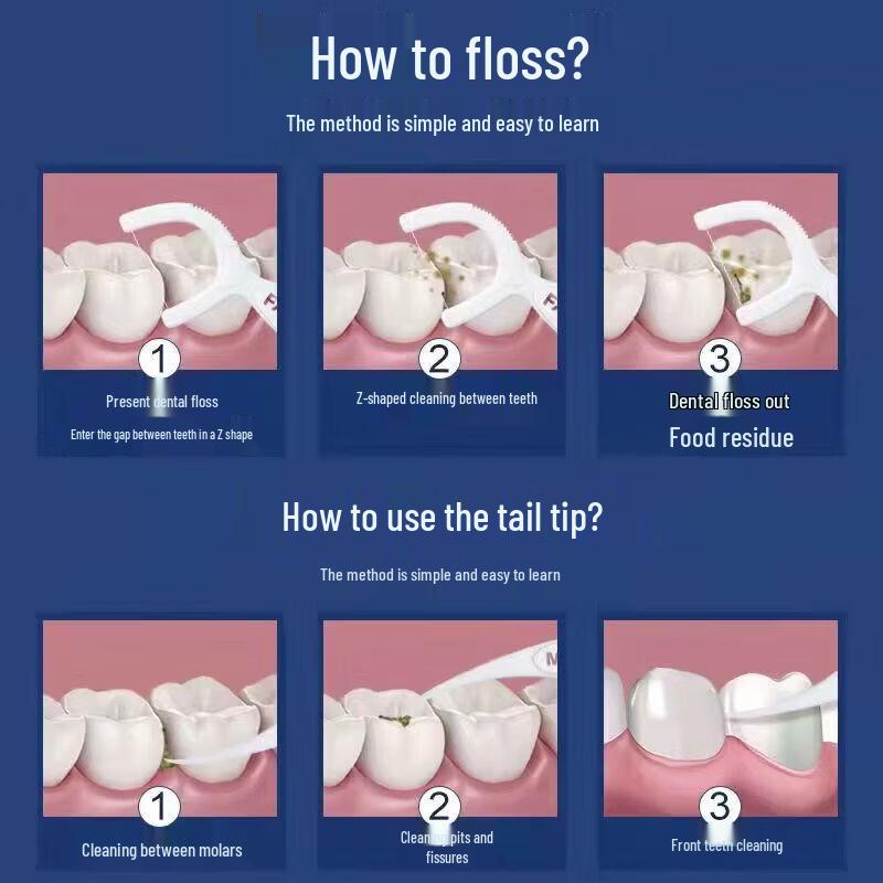 Dr. Tooth High-Tension Deep Clean Dental Floss Picks