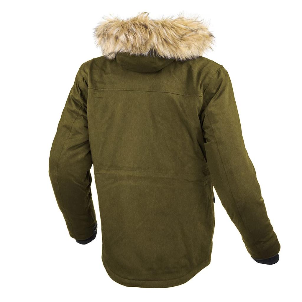 KOMINE Motorcycle Jacket JK-615 Protective Waterproof Winter Coat, Army Green, Size L