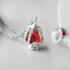 Magical Girl Madoka Magica Soul Gem Necklace & Ring Set COS Accessories
