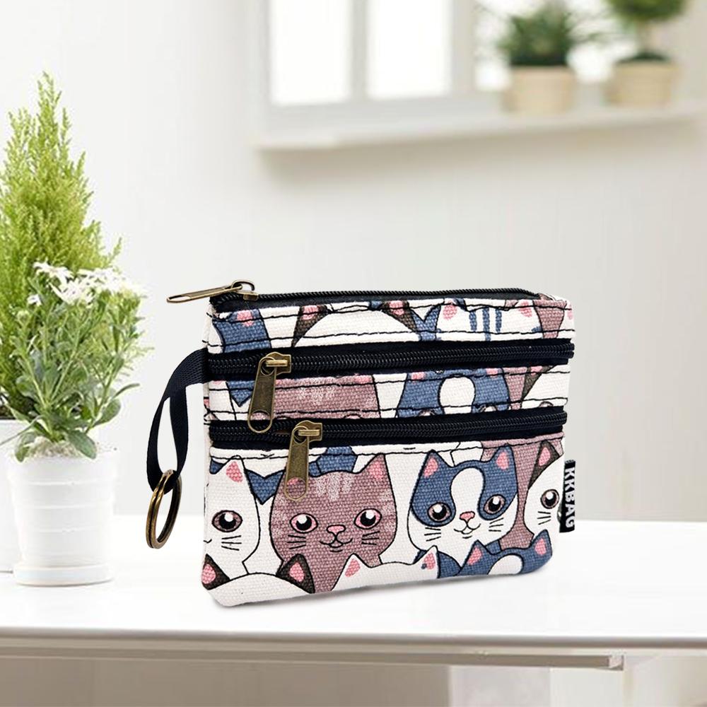 Söt Vattentät Myntpåse Enkel Kort Dragkedja Organizer Multifunktionell Plånbok