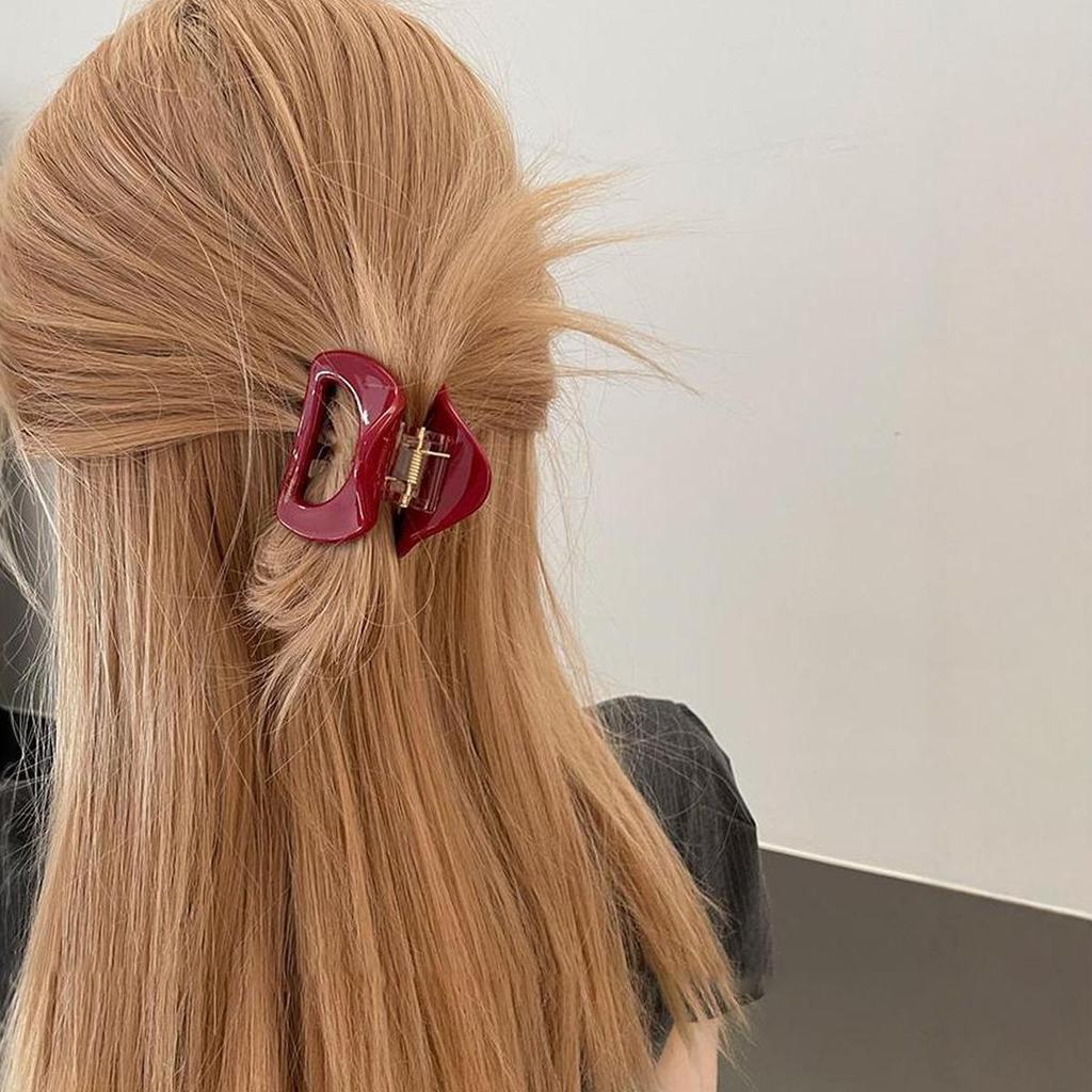 Pince Crabe Triangle Avancée pour Cheveux Épais - Accessoires Élégants pour Chignon Demi-Relevé pour Femmes