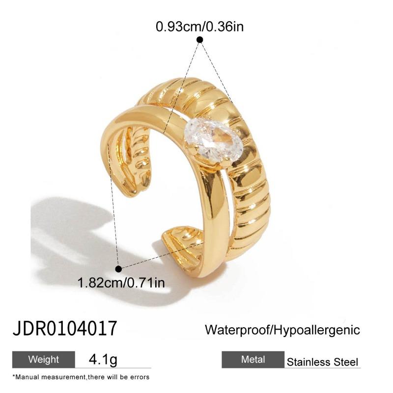

Zirconia Ring, Titanium Steel Accessory, Women s Light Luxury High-end Style Ring, Stainless Steel Jewelry JDR0104017