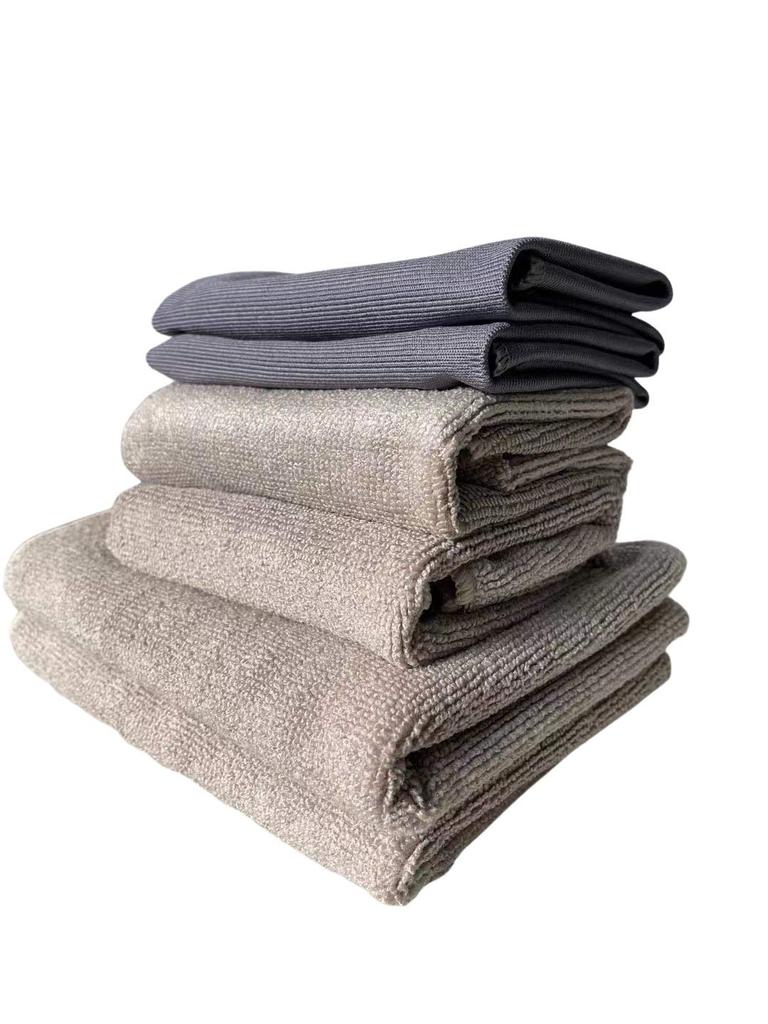 TARO WORKS Bath Mold Prevention Absorbent 6 Quick Drying Bathroom Sparkling Clean Every Gray Cleaning, Cloth, Pieces, Towel, Mirror, Day,