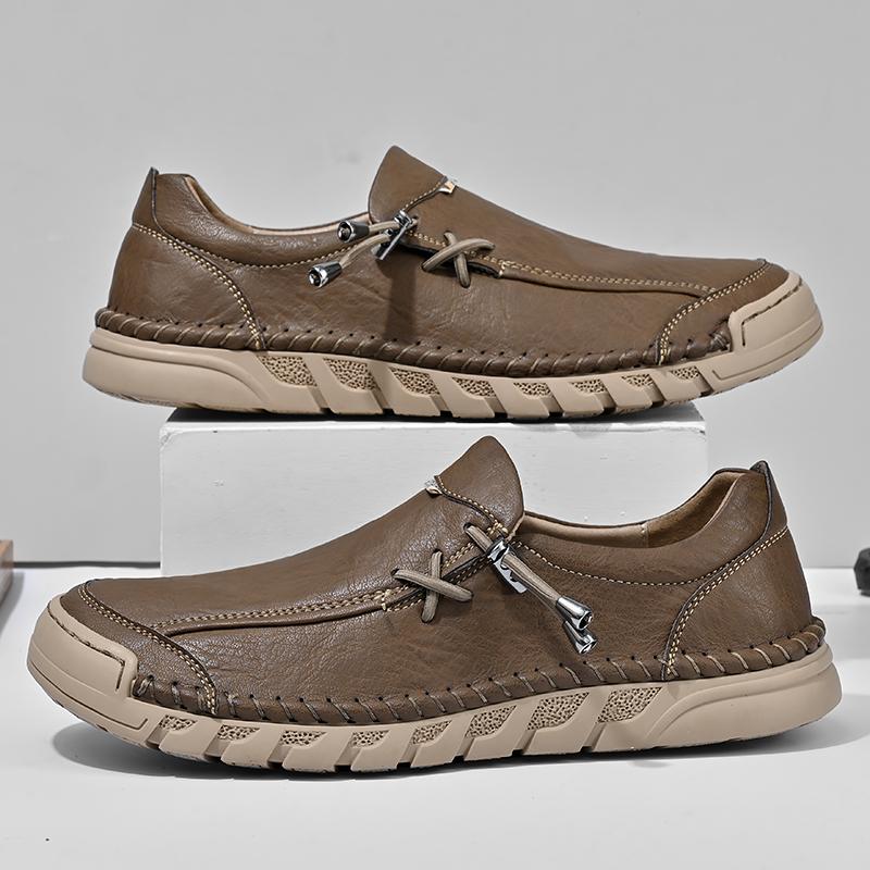 Handmade Genuine Leather Men's Casual Shoes Comfortable Moccasins Men Business Flats Shoes Driving Shoes