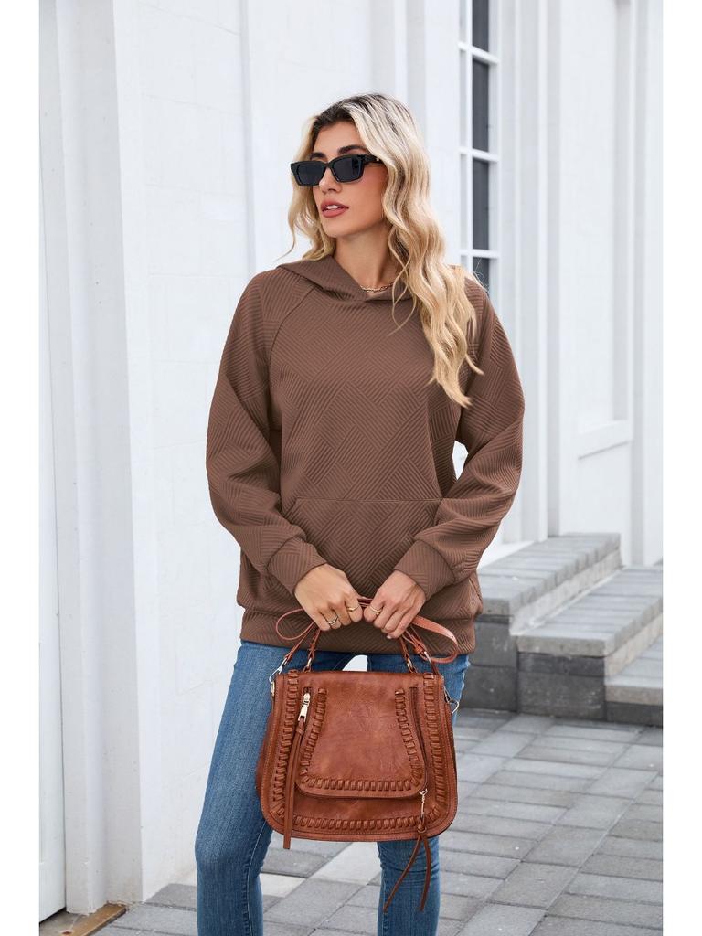 Solid Casual Loose Hoodies For Woman 2025 Autumn Designer Women's Oversized Long Sleeve Pullover Sweatshirts Vintage Female Tops