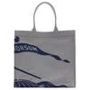Burberry Jacquard Woven Detachable Zipper Bag Canvas Tote Shopping Shoulder Handbag Medium Men tote Gray Blue 80807491