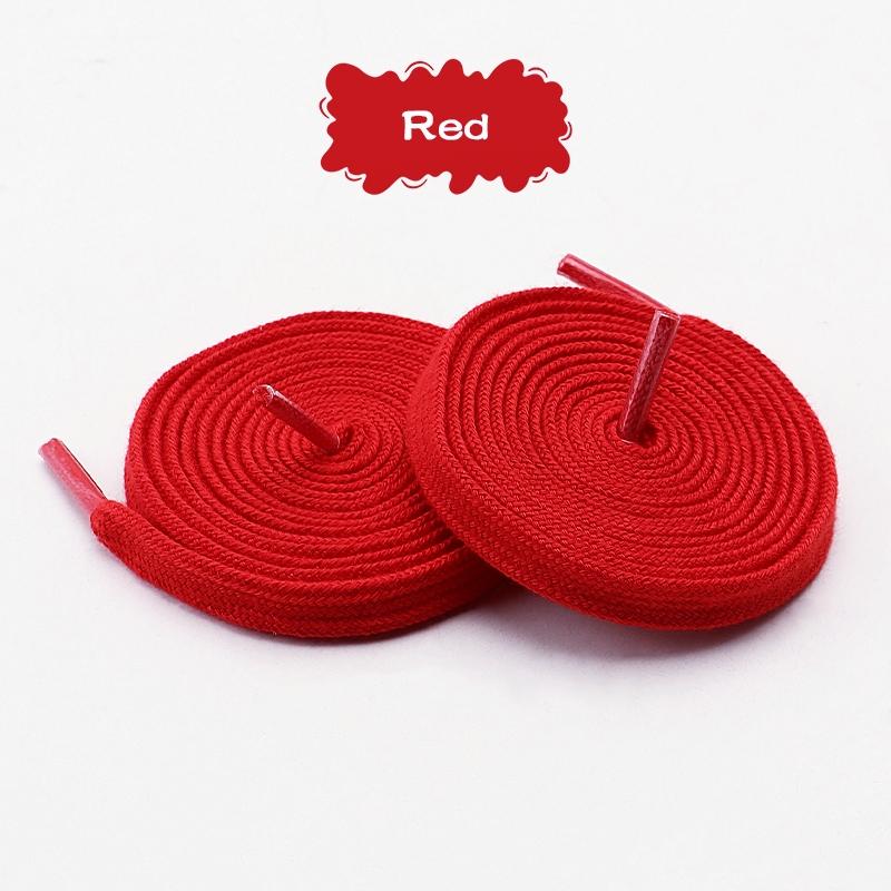 Klassieke Effen Platte Veters Premium Katoen Casual Schoenveters Sneakerschoenveters Schoenaccessoires 1 Paar 100cm rood