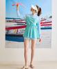 Bonide [Set] Hip Cover Long Sleeve Rash Guard Shorts Set Chain Combination