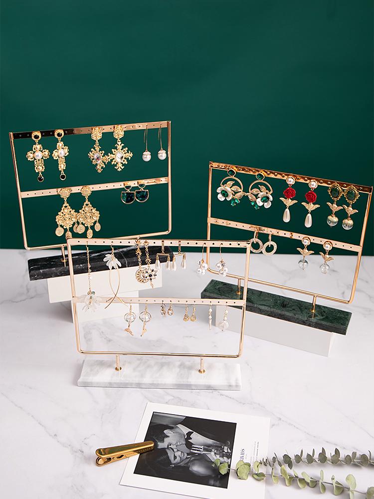 Earring Display Stand: Vertical Light Luxury Jewelry Organizer for Women's Home