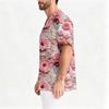 Men's Casual Short,Sleeved V,Neck Printed Front Pocket Top