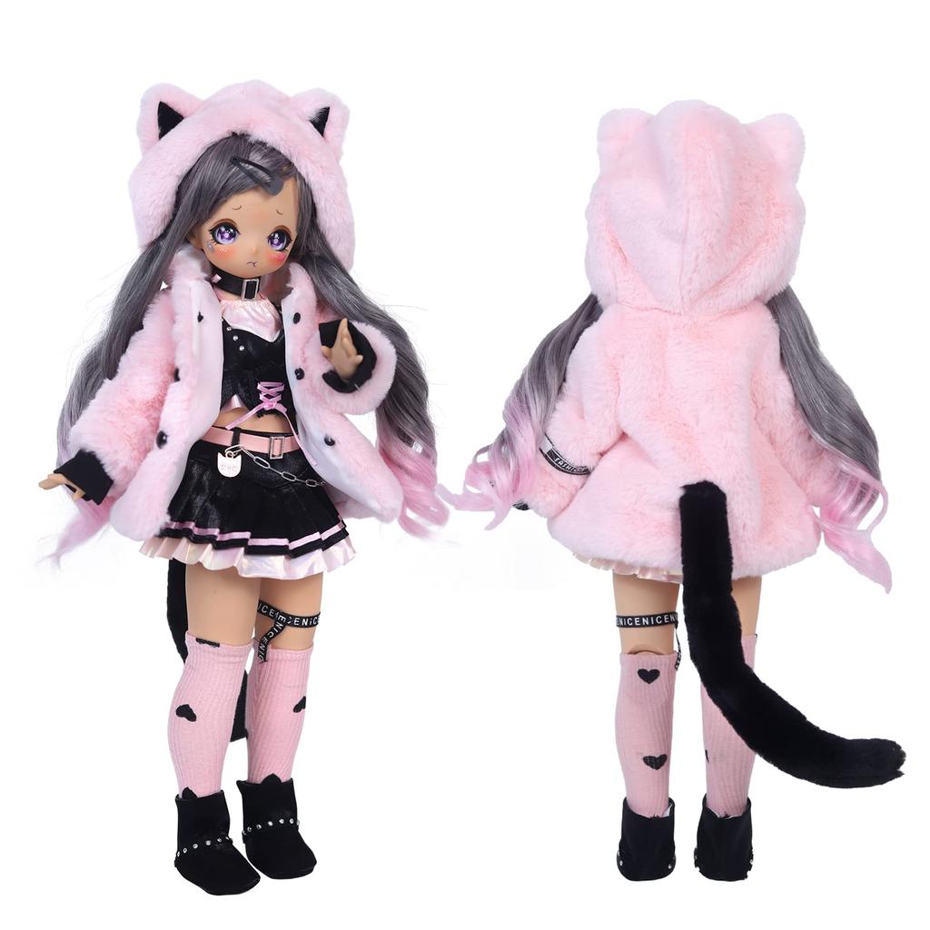 ICY Fortune Days Scale BJD Doll Anime Style Painted Movable Figure Gift for Kids Ages 1/4 8+ (Nainaizi)