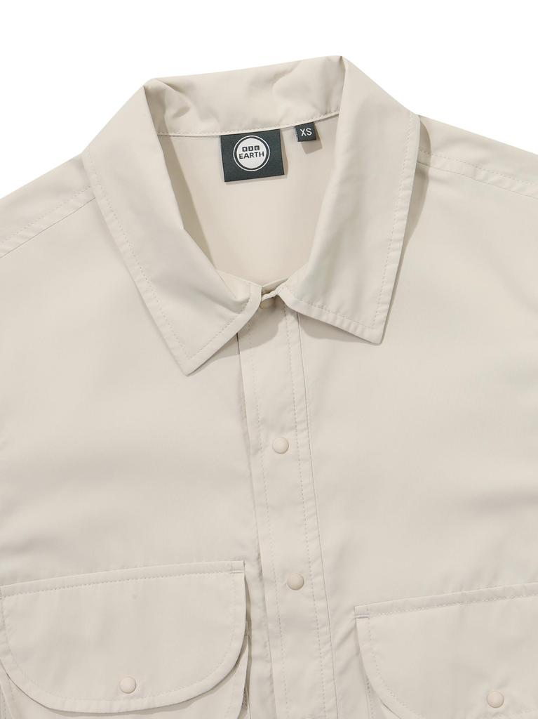 Bbc Earth Utility Pocket Long Sleeve Shirt_Cream