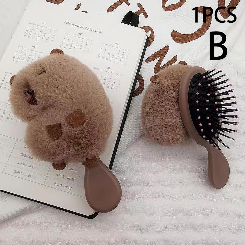

1 шт. забавная расческа на воздушной подушке капибара Kapibala, массажная расческа для головы, подушка безопасности, антистатическая портативная расческа для путешествий для девочек, инструмент для укладки волос