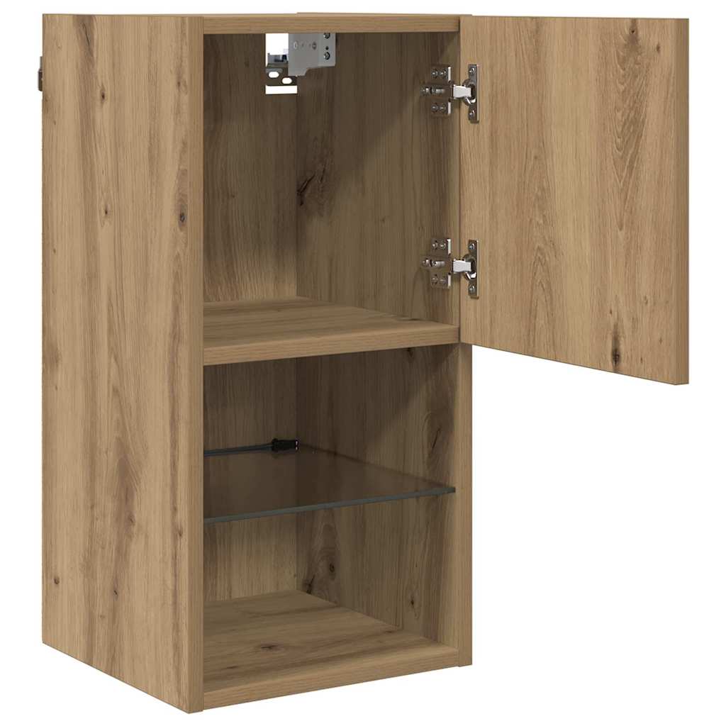 Wall Mounted TV Cabinet Artisan Oak 30.5 x 30 x 60 cm