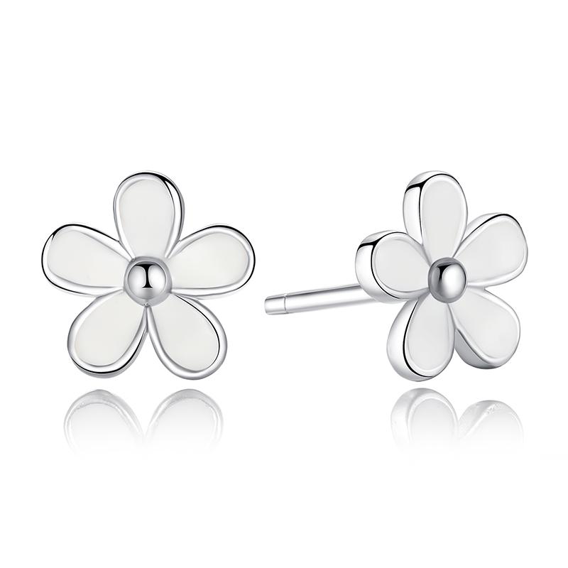 WOSTU Silver Earrings Real 925 Sterling Silver Asymmetrical Heart Hoop Earrings for Women Fashion Silver Earring Jewelry Gift