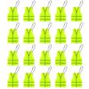 Xiaomi 20PCS/10PCS Night Double-sided Reflective Pendant, Fashion Vest Style Reflective Safety Key Chain Set for Night