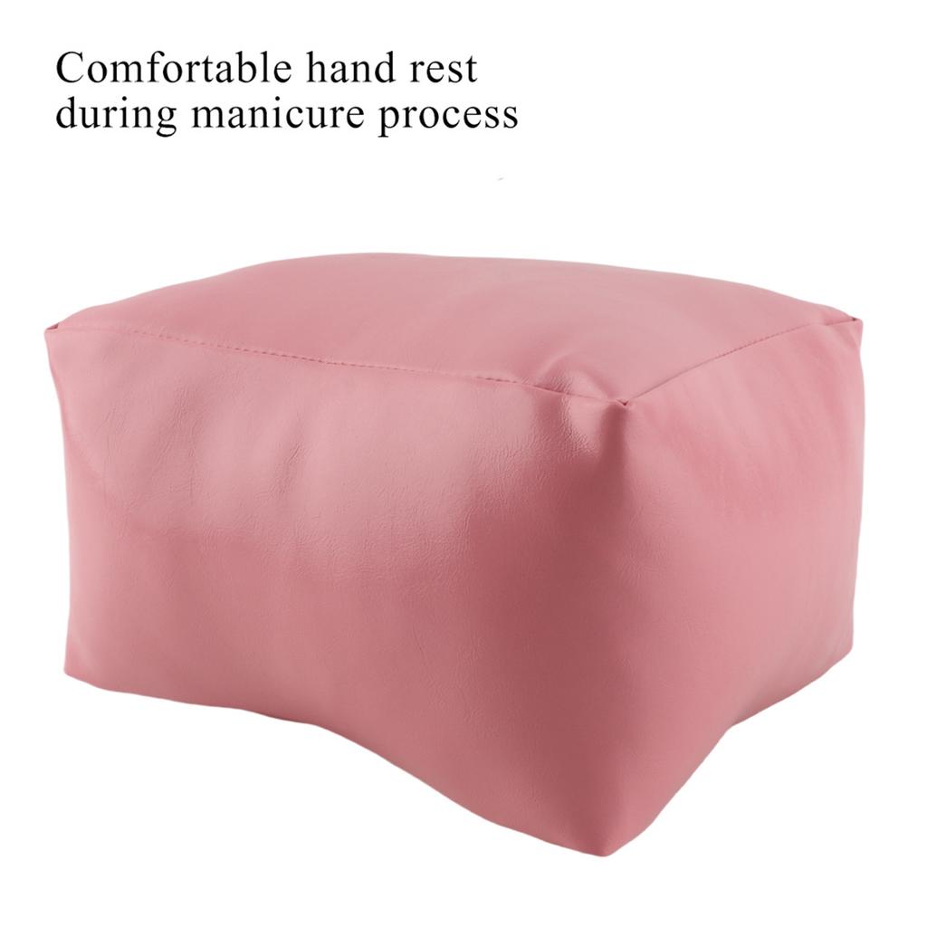 Nail Art Table Hand & Foot Pillow Soft PU Arm Rest Salon Manicure Nail Care Pillow White