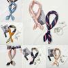 Fashion Elegant Women Hair Tie Band Square Scarf Head Neck Silk Feel Satin