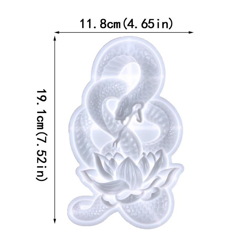 Creative Lotus Snake Silicone Mold For Resin DIY Crystal Epoxy Resin Mold Animal Shaped Handmade Resin Casting Mold