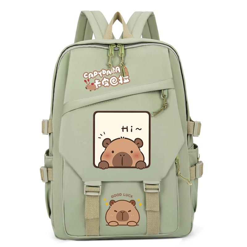 New Kapibara cute emoji print college light style primary and secondary school students spine bag