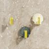 4 Teile/satz Shell Form Wand Haken Moderne Wasserdichte Schlag Kostenloser Heavy Duty Handtuch Kleidung Tür Zurück Kleiderbügel Badezimmer Küche Liefert