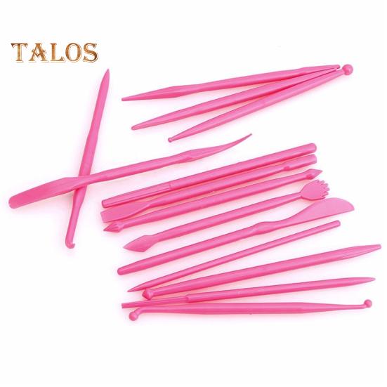 Elens Store 14Pcs Fondant Cake Decorating Carve Pen Flower Modeling Baking DIY Sculpt Tools