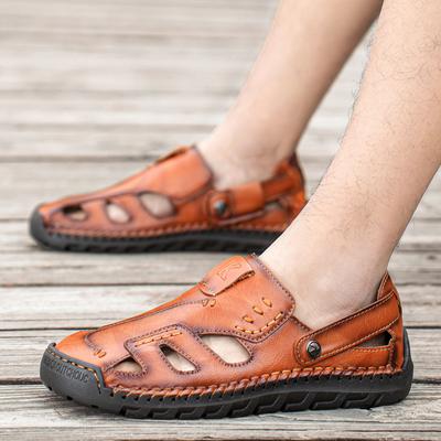 Sommer Klassische Herren Sandalen Weiches Leder Strandsandalen Outdoor Casual Leichte Sandale Größe 39-46