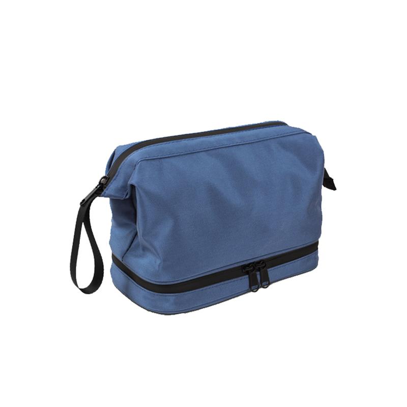 Waterproof Carrying Toiletry Bag Portable Hand Held Travel Kit Toiletries Storage Organizer Makeup Cosmetic Pouch Bag Customized синий