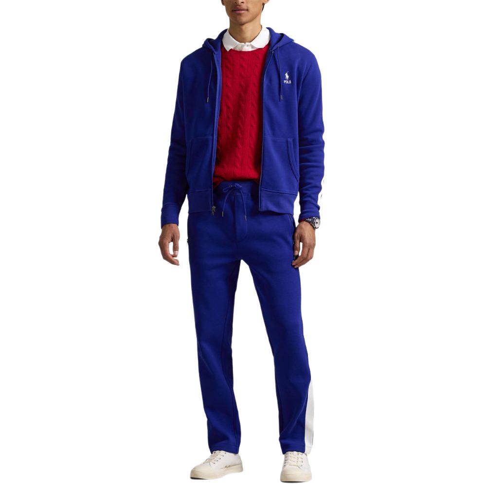 Polo Ralph Lauren Ss25 Logo Embroidered Drawstring Long Double-Sided Knitted Sports Pants Men pants Blue 710953167-003