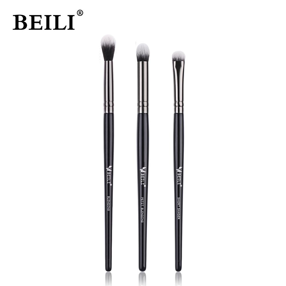 6pcs Black Eye Makeup Brushes Set Professional Contouring Eyeshadow Eyeliner Brush Portable Blending Facial Beauty Cosmetic Tool