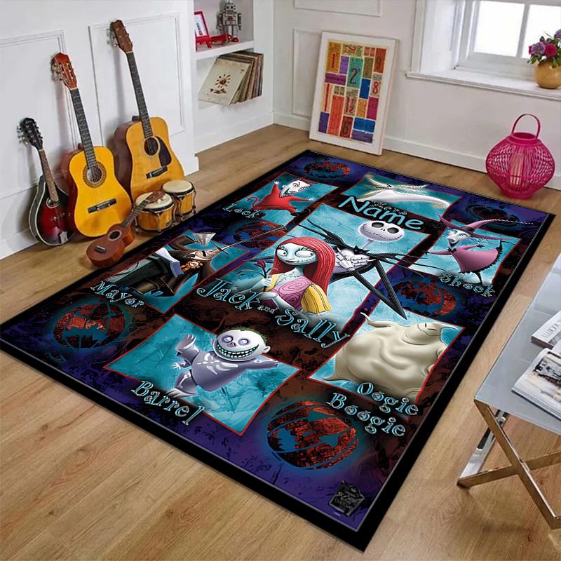 Custom Jack Mat Personalized Name, Polyester Washable Indoor Entryway Rug, Gift for Christmas, Easter, Thanksgiving Day