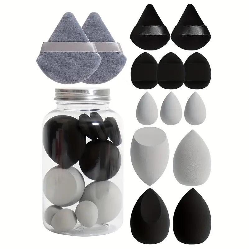 14-Piece Drift Bottle Makeup Sponge Set - Soft, Dual-Use for Dry & Wet Application