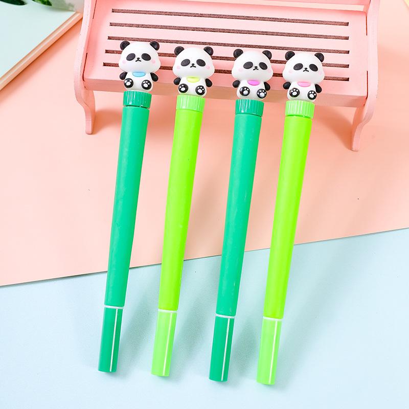 2Pcs Wholesale Cute Panda Neutral Pen for Writing Supplies Back To School Extra Smooth Writing Portable Lightweight for Birthday Party Favors