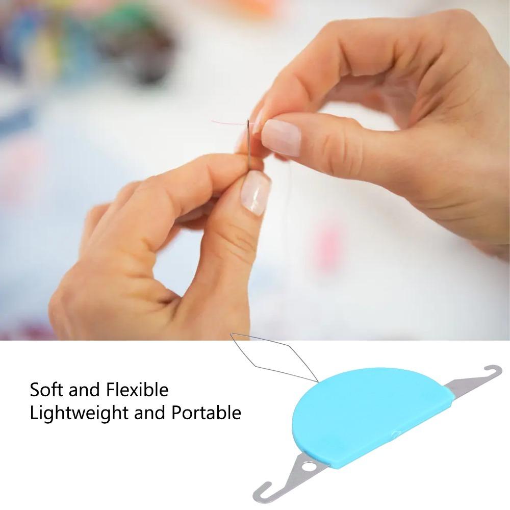 5pcs Soft Flexible 3 In 1 Needle Threader Lightweight Portable Needle Threader For Machine Sewing синий