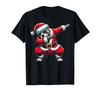Dabbing Pitbull Hund Frohe Weihnachten Party Jungen Mädchen Kinder T-Shirt