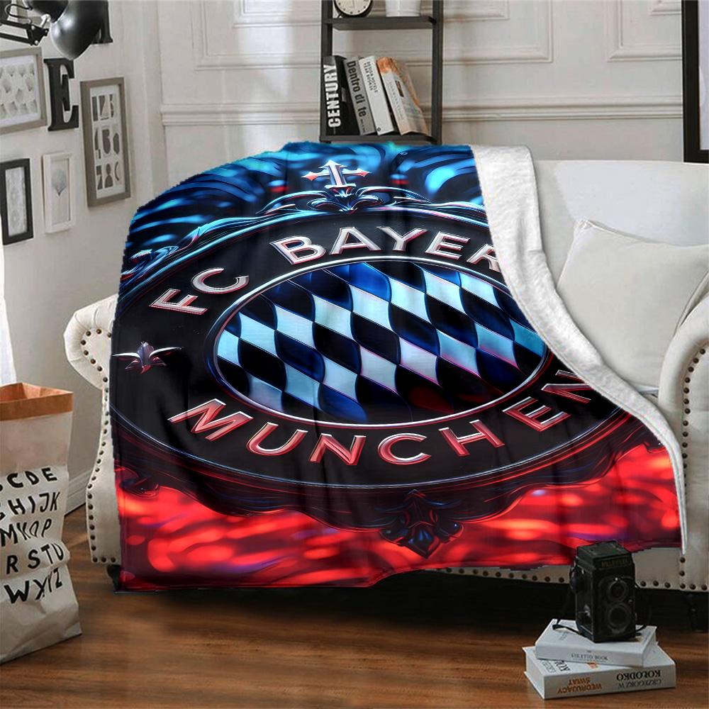 Bayern Munich Emblem Blanket Ultra-Soft Great for Picnics Office Bedding Four Seasons Multipurpose Playful Design