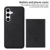 For Samsung Galaxy S24 Magnetic Case BETOPNICE Leather Phone Cover Kickstand with Detachable Card Bag
