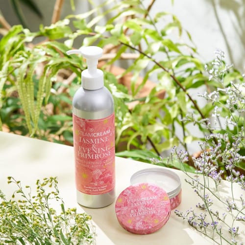 [STEAMCREAM Official] Jasmine & Evening Primrose Bottle 300g [Made in Japan] STEAMCREAM Moisturizing Cream for the Whole Body, Hands, and Body, Oatmea