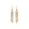 New Design Natural Hetian White Jade Round Magnolia Fringed Long Earrings Chinese Bright Retro Ladies Brand Jewelry