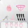 Sissy Negative Inverted Extreme Chastity Cage with 4 Size Silicone Rings Bondage Cock Exercise Urine Blockage Sex Toys for ManGood product