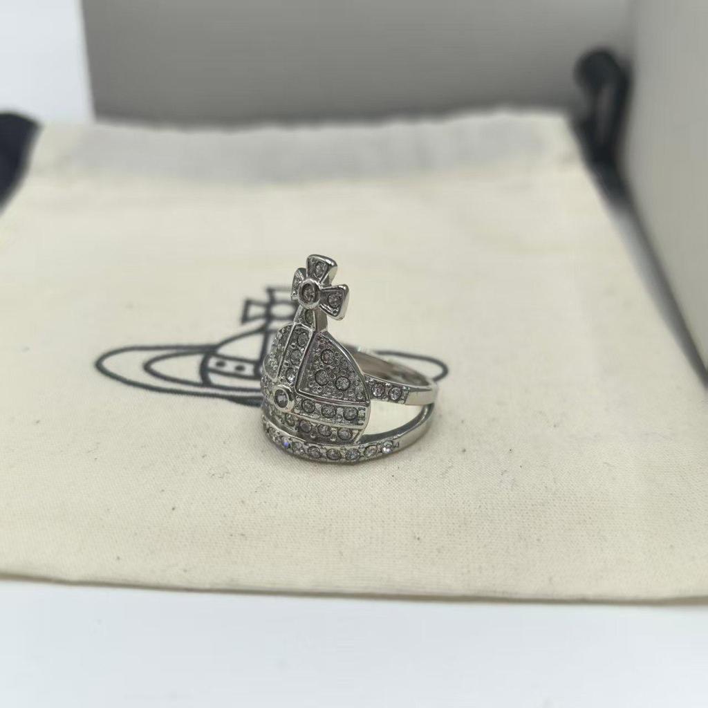 Empress Dowager Diamond Saturn Ring: Luxury Punk Style Index Finger Ring for Women