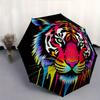1pc Colorful Tiger Face Automatic Opening and Closing Umbrella - Small Umbrella Suitable for Various Occasions A019