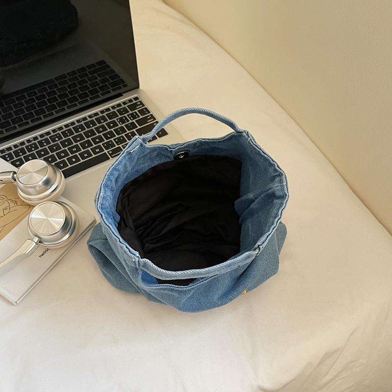 Dog Pattern Denim Bag Handbag Women's Large Capacity Shoulder Bag