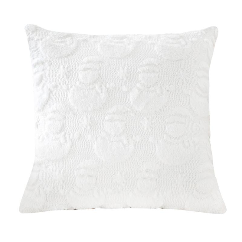 

Christmas Celebration Pillow Cover With Invisible Closure Simple Cleaning Sturdy for Living Room Bedroom 1 белый