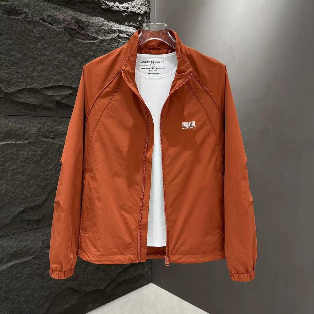 Factory Direct Sales Spring And Autumn Casual Men'S Loose Fashion Trend Versatile Stand-Up Collar Outdoor Breathable Jacket Trench Coat