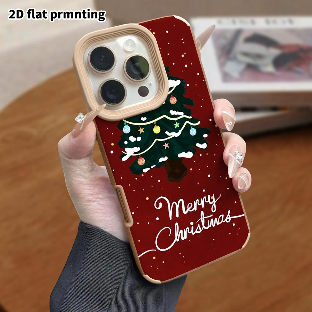 Phone Case: Lambskin 2D Flat Samsung Galaxy A34 A35 M05 M06 S20 S22 S21 FE Plus 5G Protective Case, Deep Red Background, Christmas and Halloween Gift