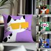 Hot CCartoon Animaling Cushion Cover Antidustmite Pillowcase Invisible Zipper Silky Short Plush Sofa Cushion Cover