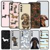 Dachshund Sausage Dog Phone Case For Realme 12 11 10 6 7 9 Pro Plus 8 5G C35 8i 9i GT2 GT3 GT5 GT Neo 2 3 5 Black Cover
